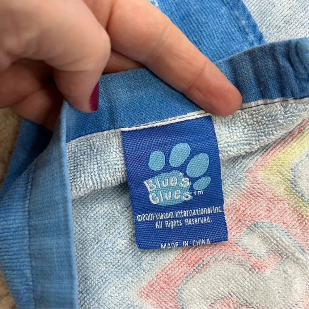 Y2K Vintage 2001 Blues Clues Periwinkle Beach Towel